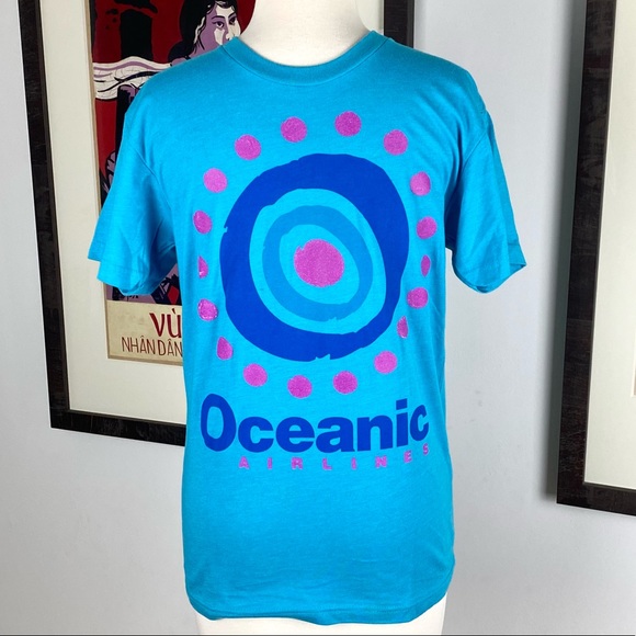 New Oceanic Airlines Lost TV Show Ripple Junction Logo Tee Shirt - Picture 1 of 3